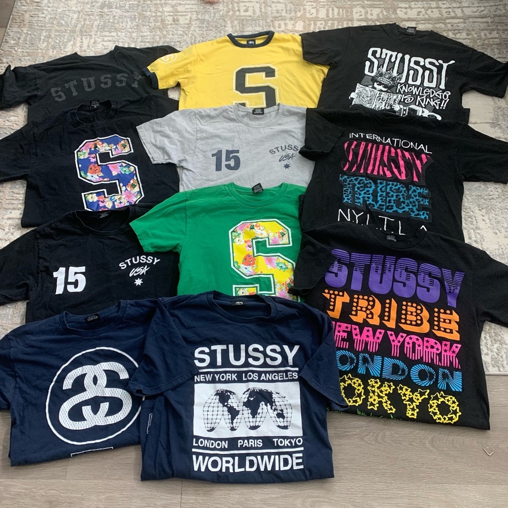 Lot of 11 RARE Stussy Tees - All Mens Medium